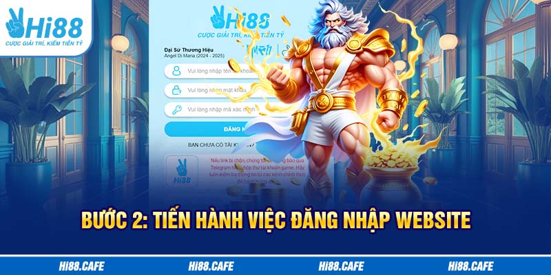 Bước 2: Tiến hành việc đăng nhập website